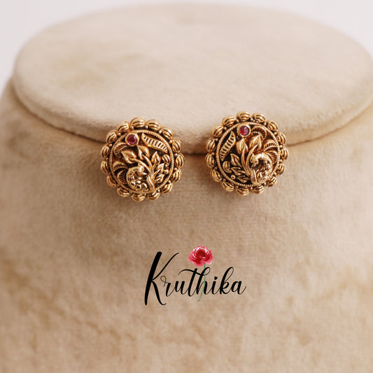 Simple Peacock Earstuds E687