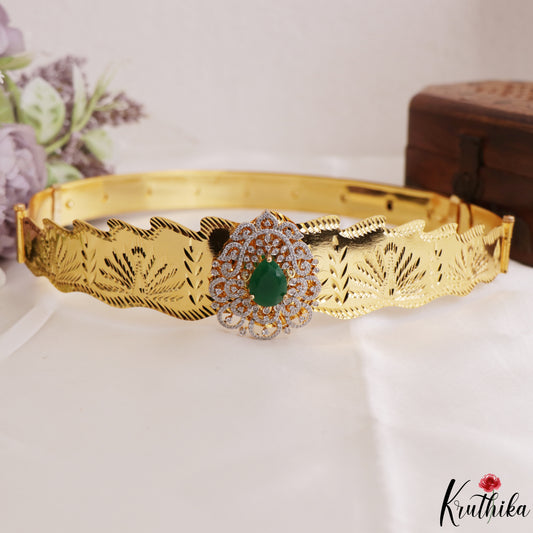 Classic Teardrop Motifs CZ Victorian Hip Belt V398 (Available In 2 Colors)