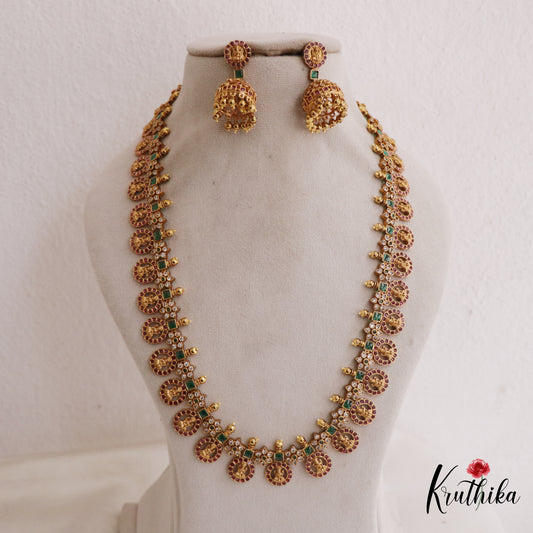 Stunning Kemp Coin Lakshmi Motifs Haaram LH2038