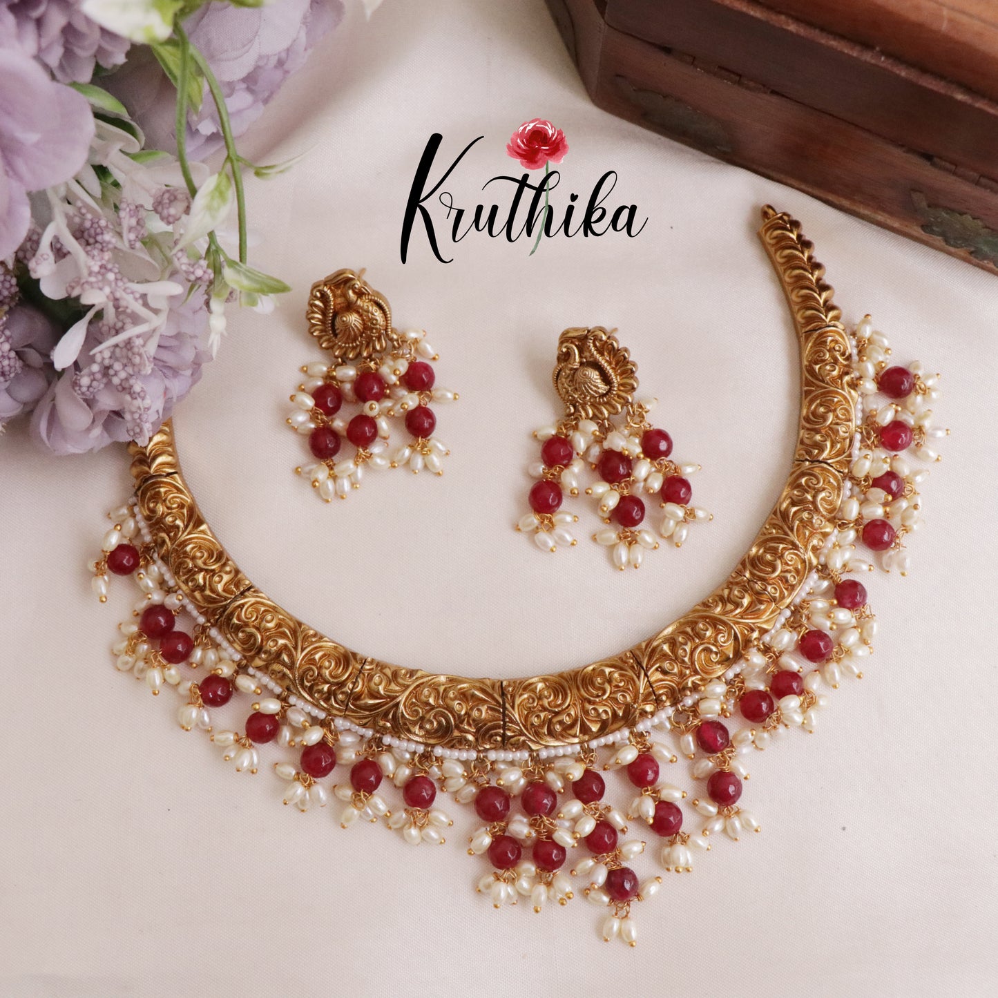 Beautiful Antique Hasli Necklace Sets NC2022(Available in 2 colours)