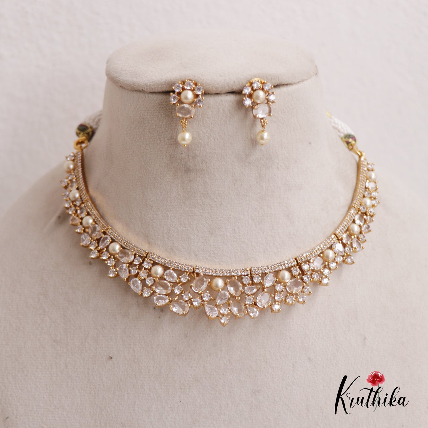 Elegant AD Victorian Moissanite Choker NC2662 (Available In 6 Colors)