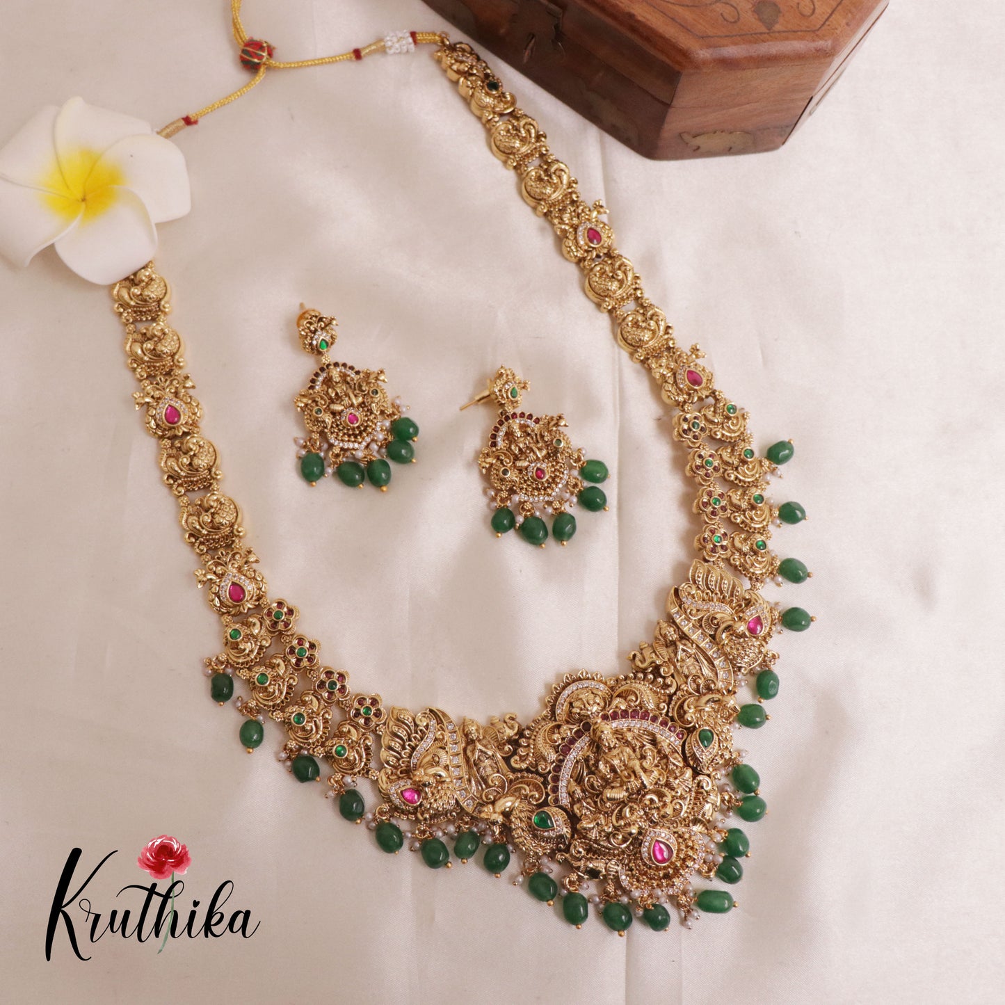 Premium Lakshmi Jadau Haaram LH1857 (Available in 2 Colours)