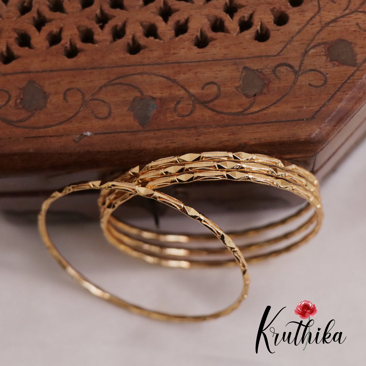 Simple Micro Plated Daily Wear Bangles B284 (Set of 4 Bangles)