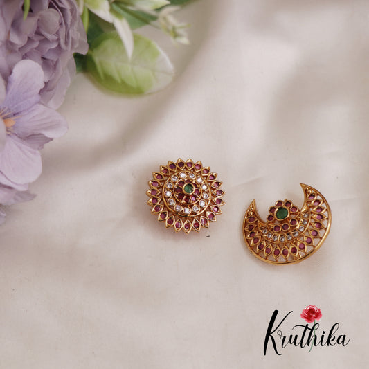 Beautiful Floral Chandra Surya Kemp Hair Ornaments J303