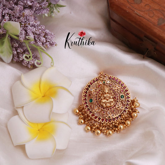 Gorgeous Temple Laksmi Kemp Jada Billa with Golden Beads J179