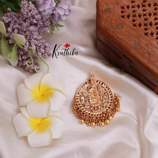 Gorgeous Temple Laksmi Kemp Jada Billa with Golden Beads J179