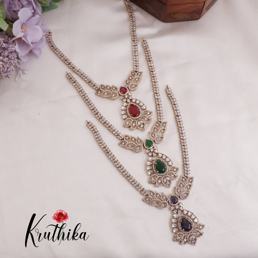 Trendy CZ Sparkling Leaf Pendant Necklace NC2336 (Available in 3 colours)