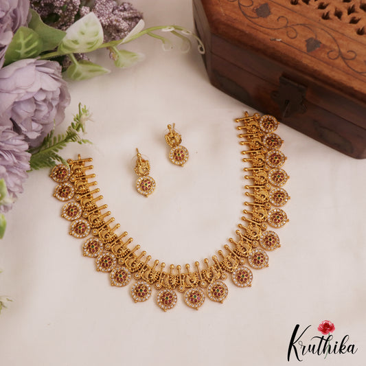Stunning Antique Peacock Floral Motifs Jadau Choker NC2989
