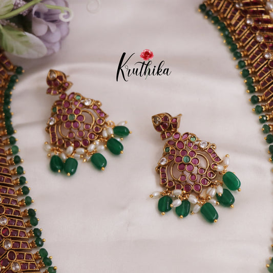 Traditional Peacock Guttapoosalu Kemp Haaram LH2018