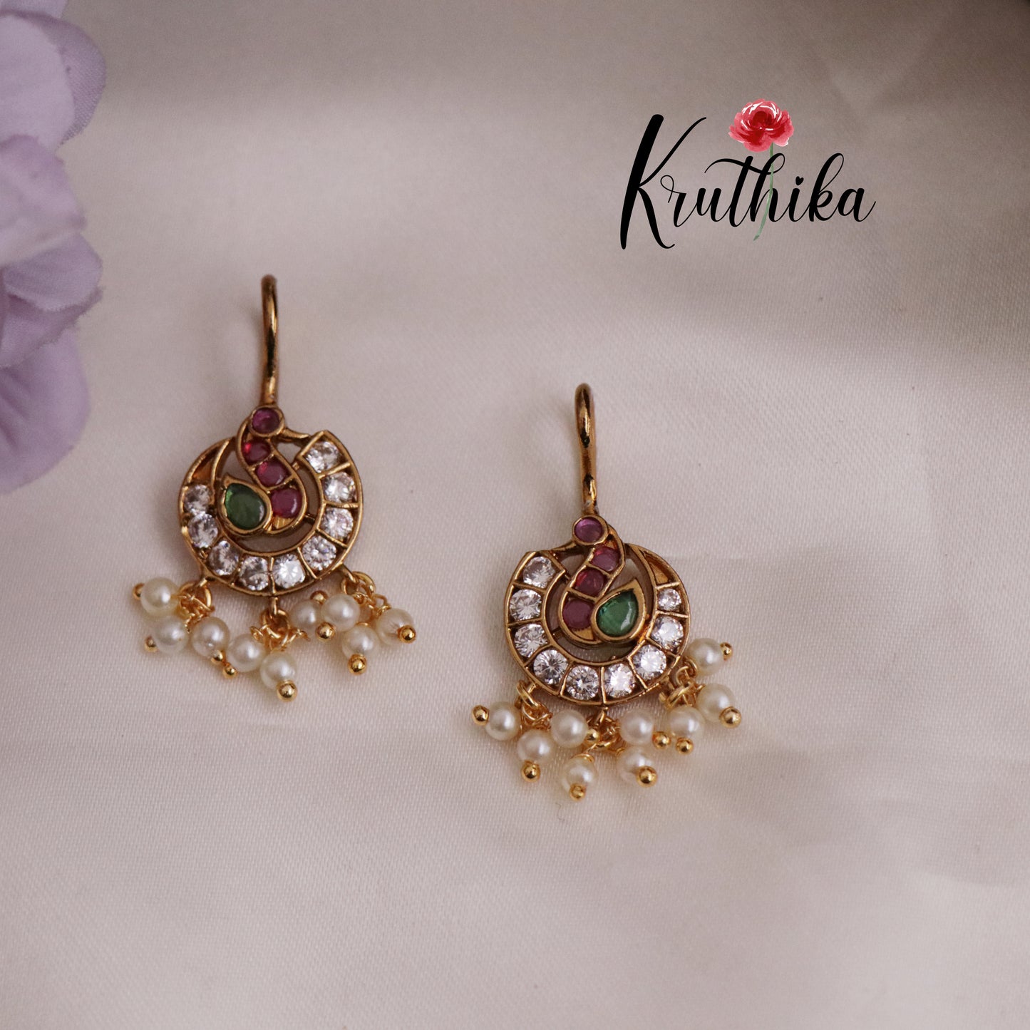 Beautiful Kemp Peacock Bugadi Earcuffs | upper earrings | Bugadi Earrings E667