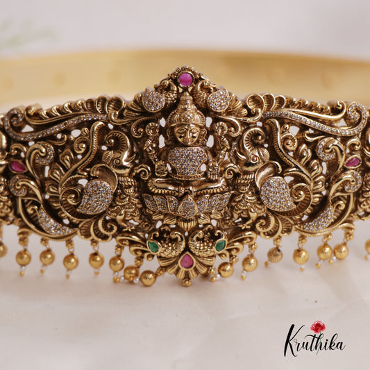 Grand AD Peacock Temple Lakshmi Design Hip Belt V303