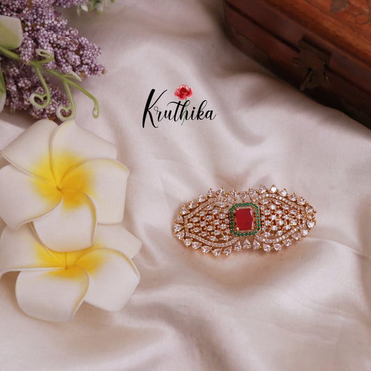 Elegant Sparking CZ Hair Clip J175