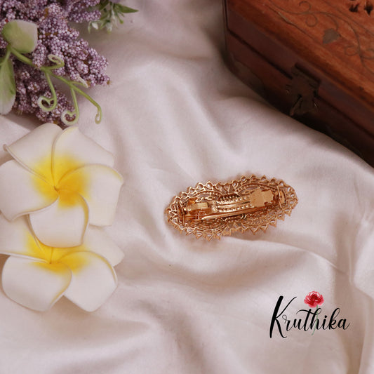 Elegant Sparking CZ Hair Clip J175