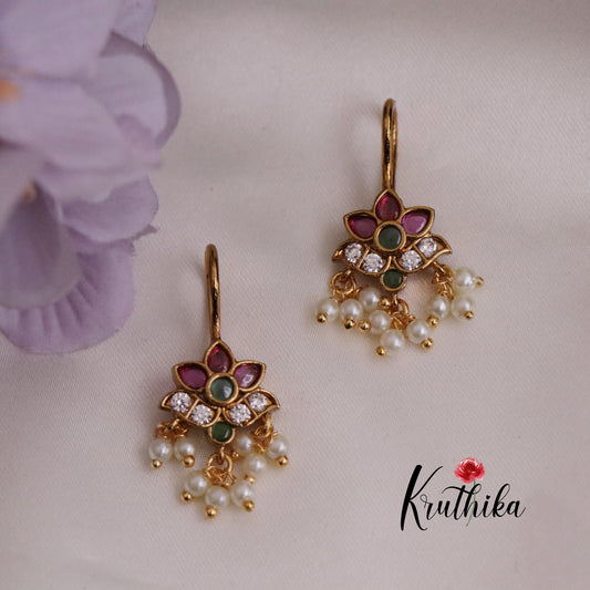 Trendy Floral Earcuffs | upper earrings | Bugadi Earrings E664