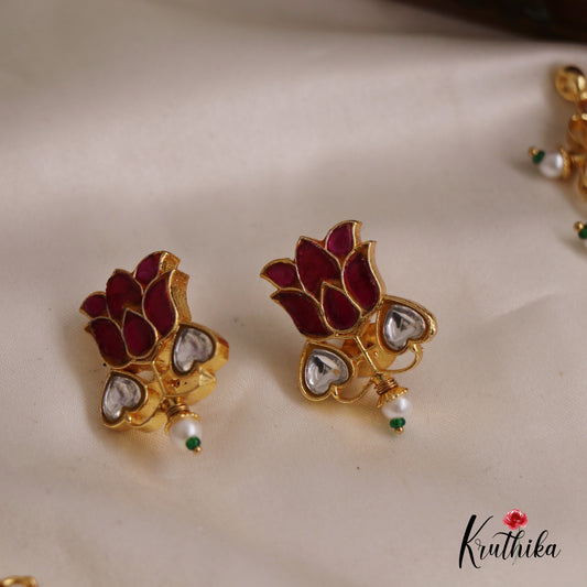 Elegant Blooming Jadau Lotus Necklace NC2540