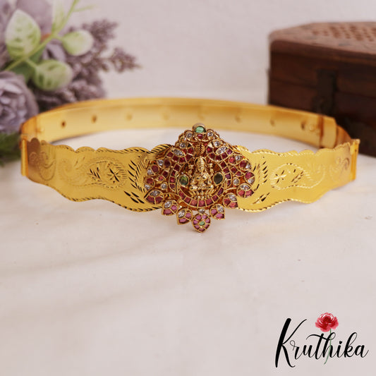 Classic Antique Lakshmi Motifs Kemp Kids Hip Belt V363 (Size Adjustable - 20 to 32)