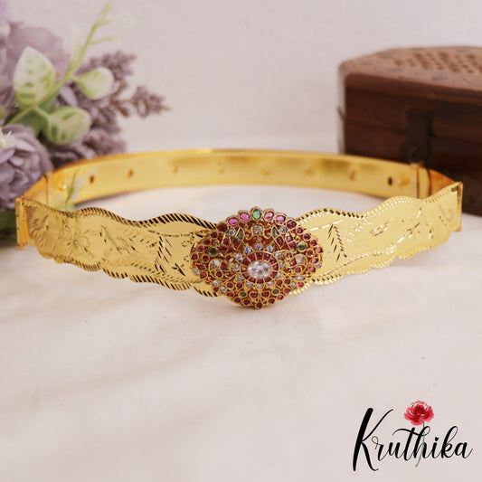 Elegant Antique Floral Motifs Kemp Kids Hip Belt V364 (Size Adjustable - 20 to 32)