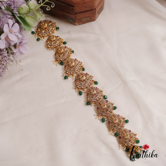 Traditional Lakshmi Multi Stone Long Jada Billa J261