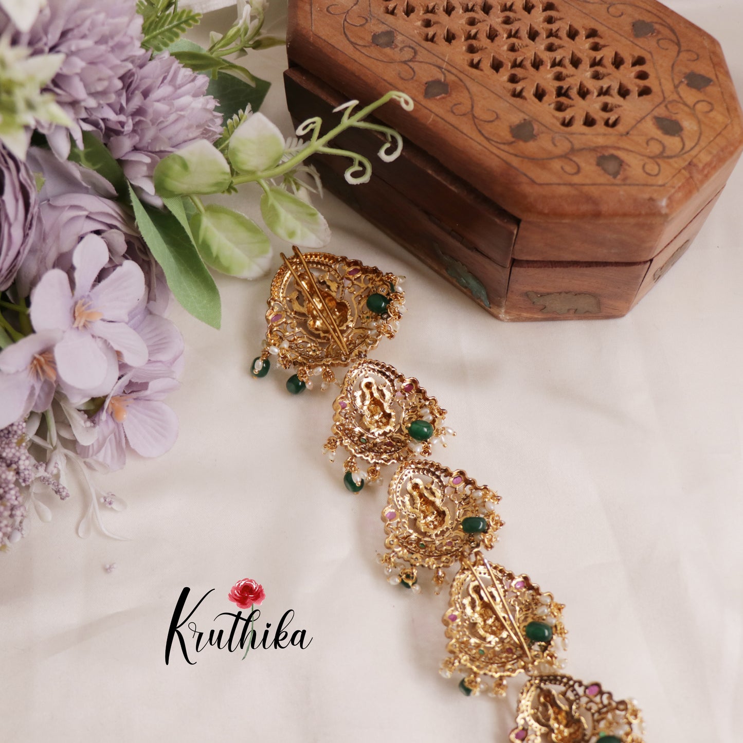 Traditional Lakshmi Multi Stone Long Jada Billa J261