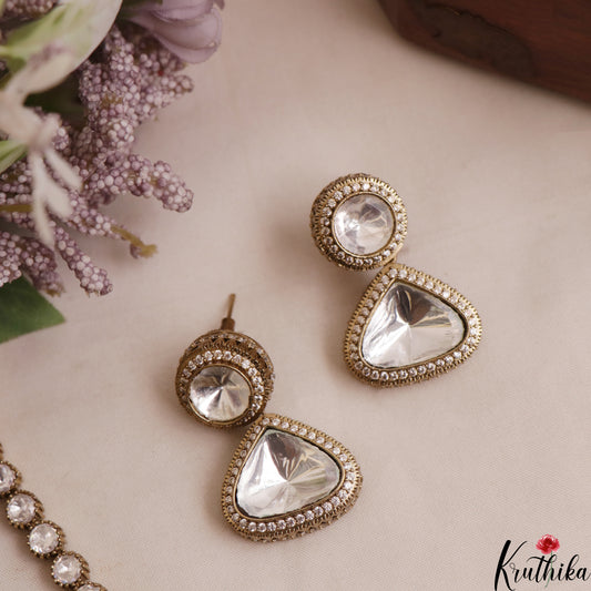 Trendy Geometric Motifs CZ Necklace NC3026