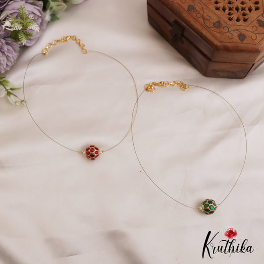 Simple Jadau Invisible Chain NC2718 (Available In 2 colors)