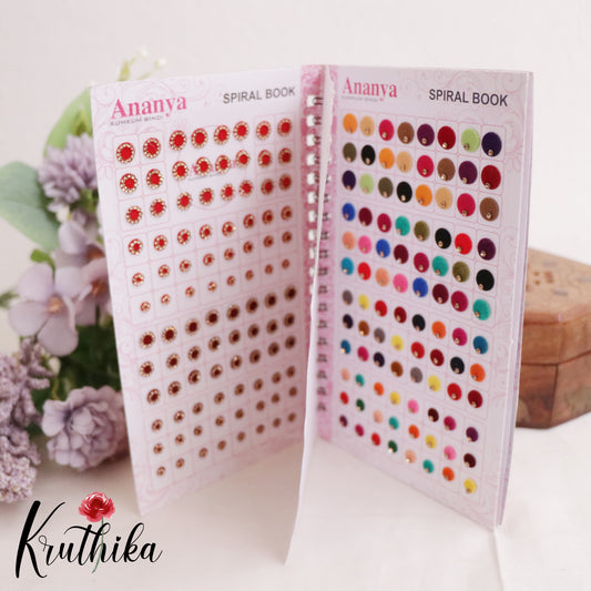 Round Shaped Stone Multi Colors Bindi Book BB7