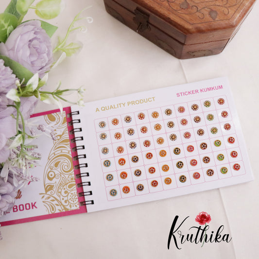 Beautiful Round Shape Sparkling Color-Dot Bindi Assortment Book BB9