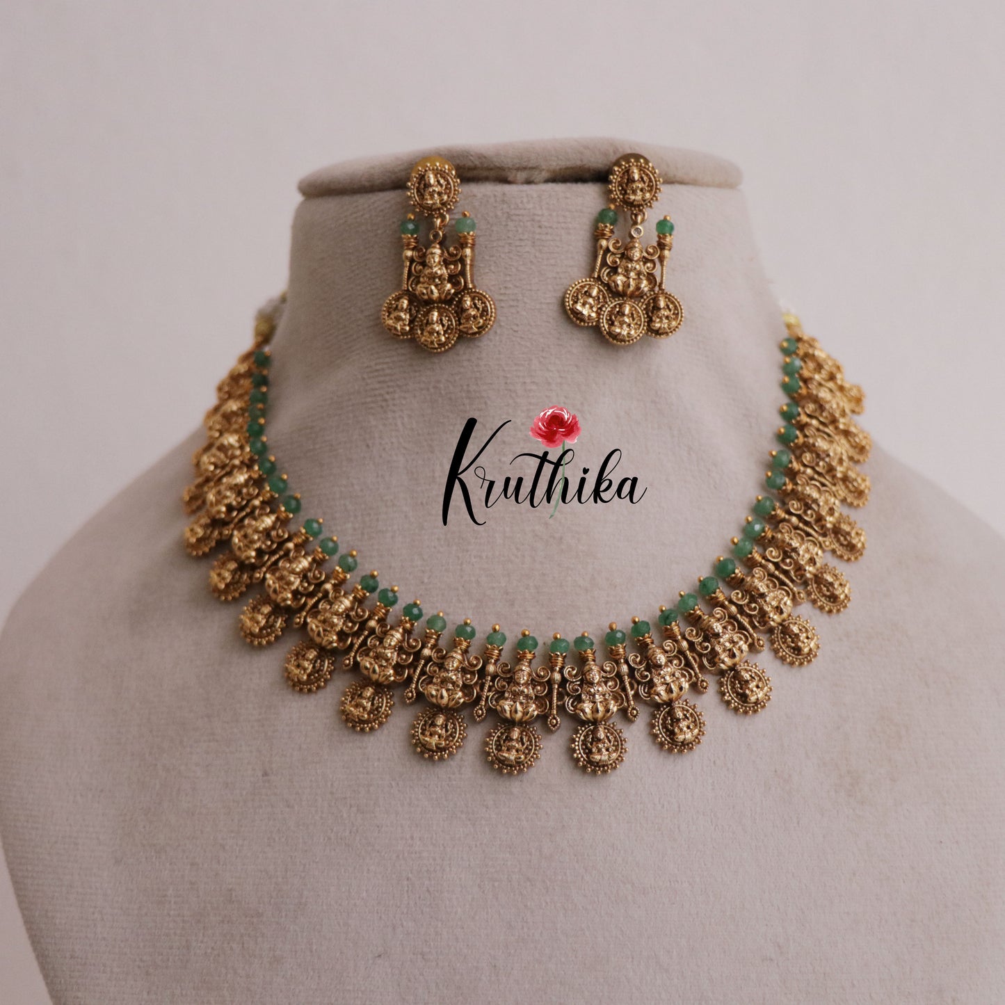 Pretty Lakshmi Coin/Bottu Mala Necklace NC1943