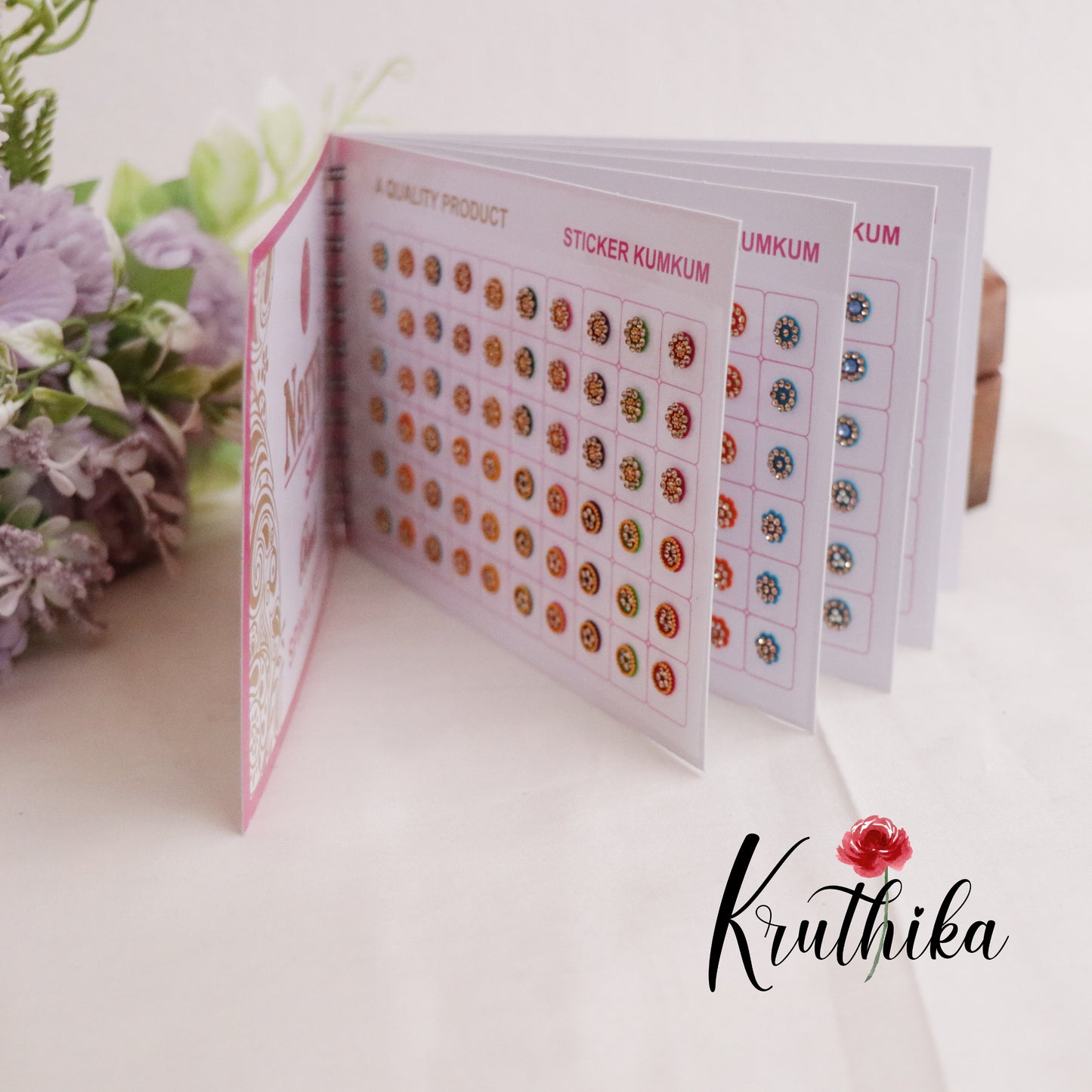 Beautiful Round Shape Sparkling Color-Dot Bindi Assortment Book BB9