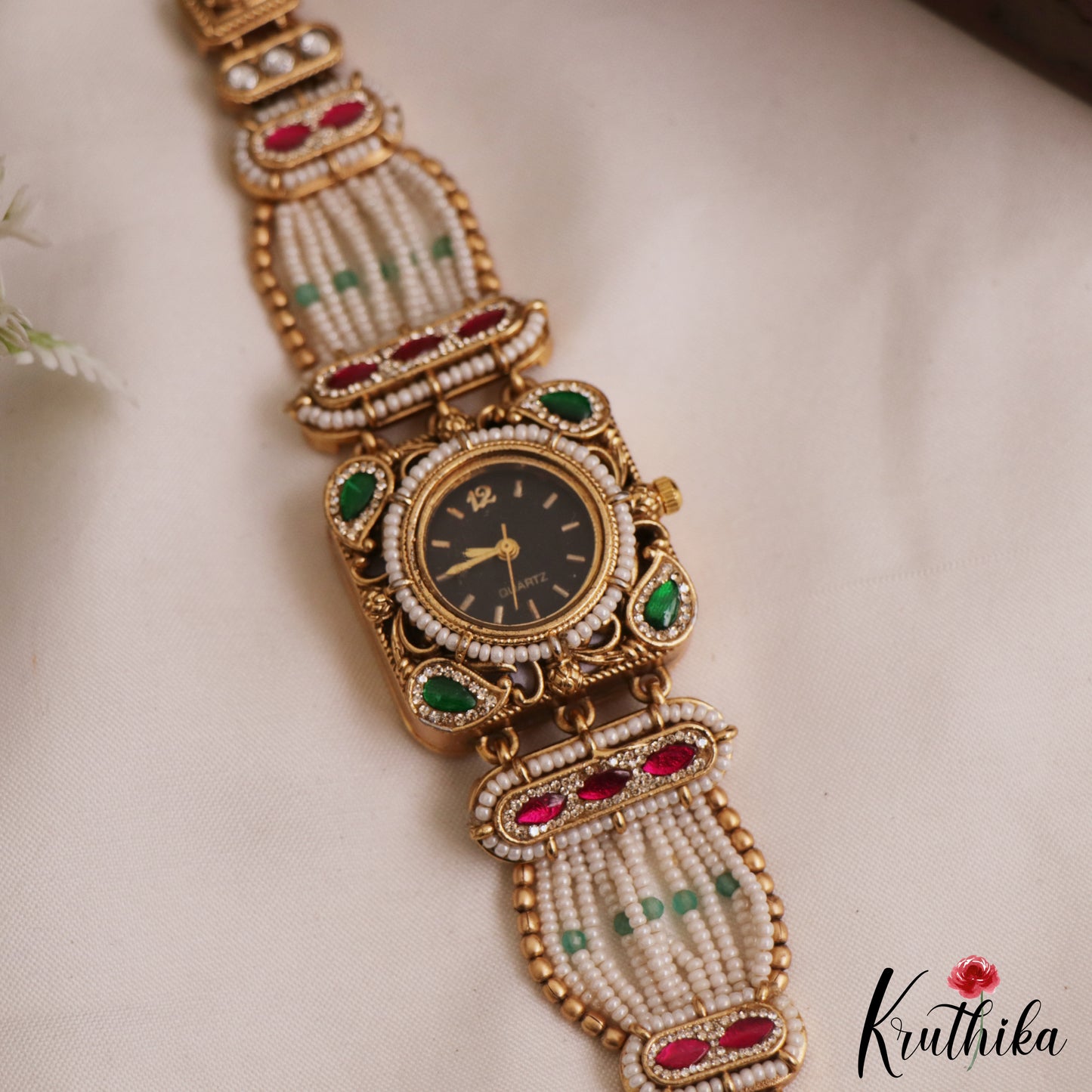 Beautiful Pearl Strand Bracelet Watch B493