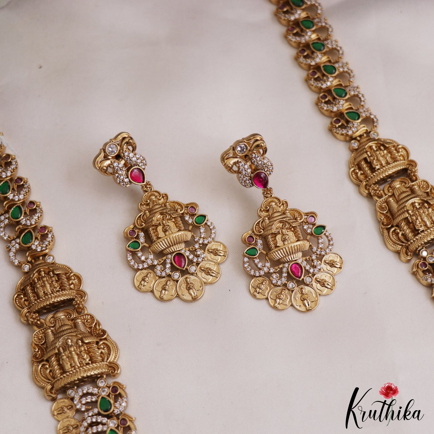 Gorgeous Antique Nagas Ram Parivar Kasu Haaram LH2042