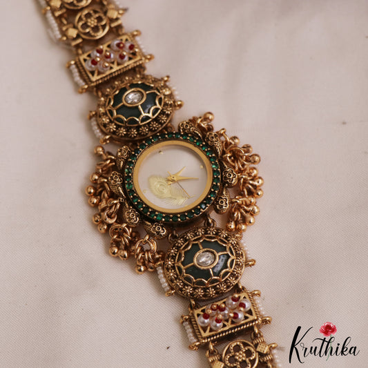 Classic Antique Floral Bracelet Watch B491 (Available In 2 Colors)