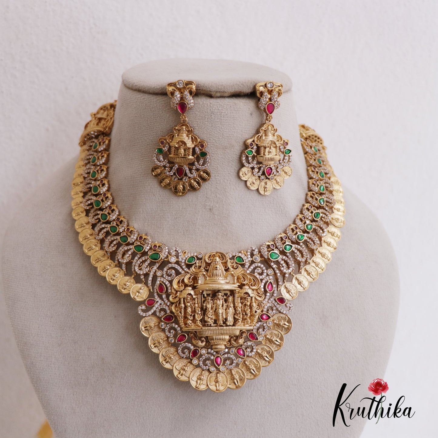 Gorgeous Antique Nagas Ram Parivar Kasu Necklace NC2665