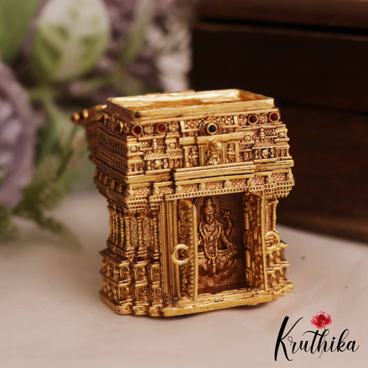 Beautiful Antique Temple Gopuram Kumkum Box K22