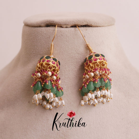Elegant Jadau Jhumkas E495