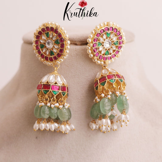Premium Jadau Jhumkas E484
