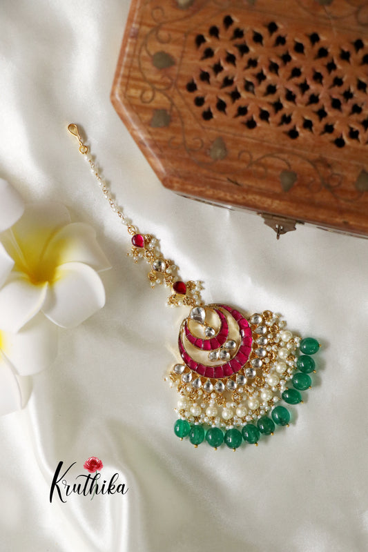 Jadau Kundan Maang Tika MT186