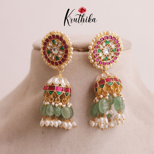 Premium Jadau Jhumkas E484
