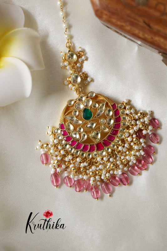 Ahambadi Jadau Kundan Maang Tika MT189