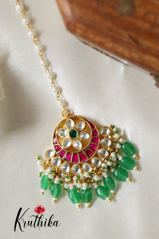 Ahambadi Jadau Kundan Maang Tika MT190