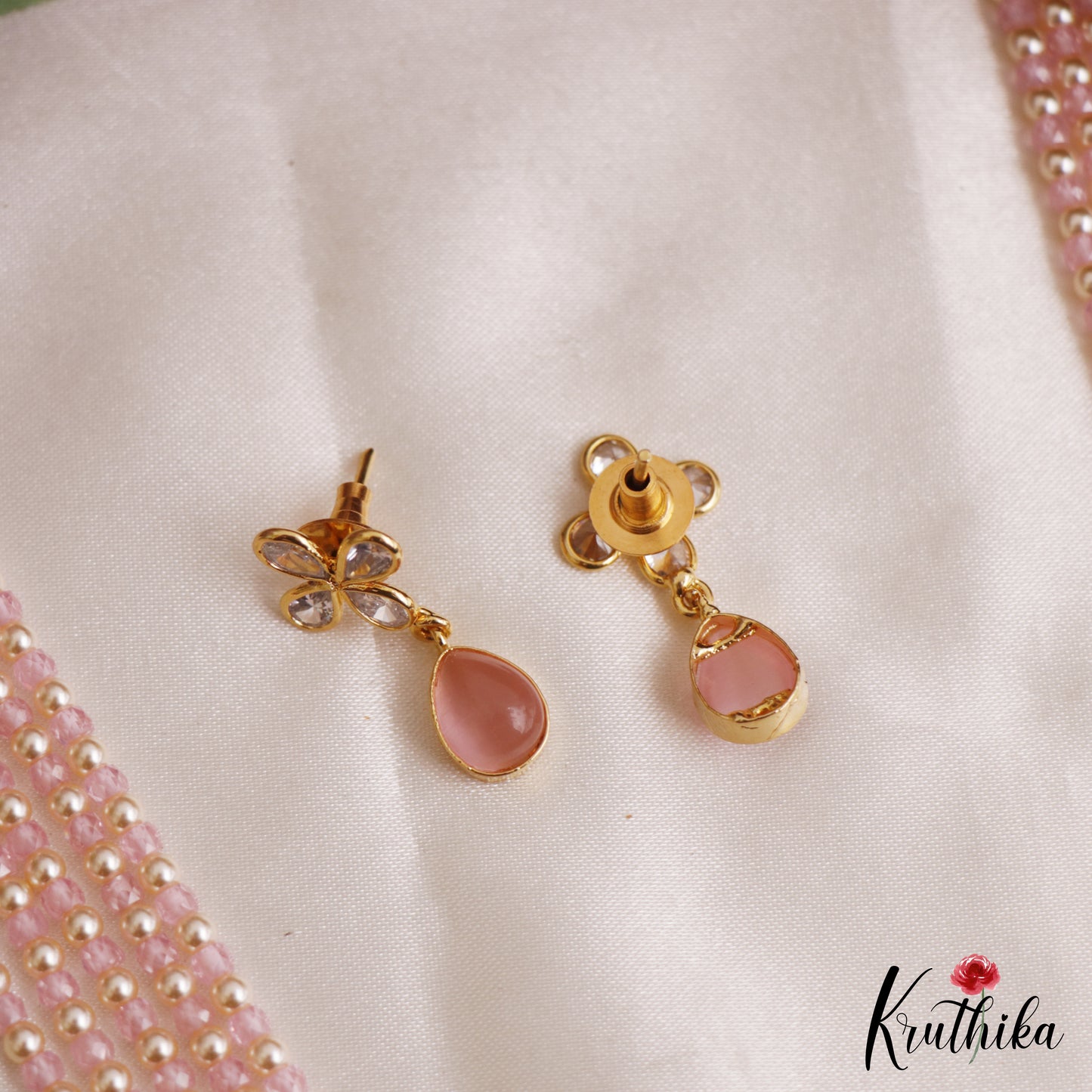 Trendy Floral Motifs Multi Layer Pearl Bead Haaram LH2161 (Available In 2 Colors)