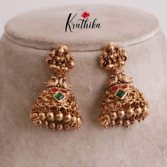 Premium Lakshmi Jadau Jhumkas E524(Available in 3 Colours)