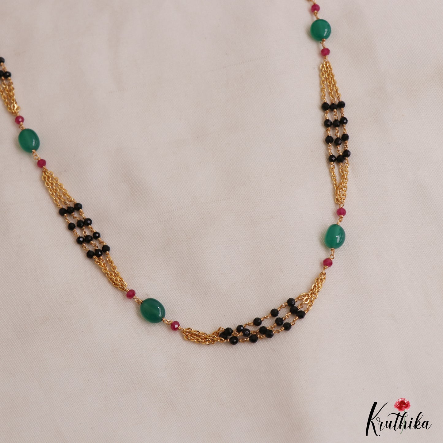 Classic Gold-Tone Multi Strand Pearl Bead Mala NC3045