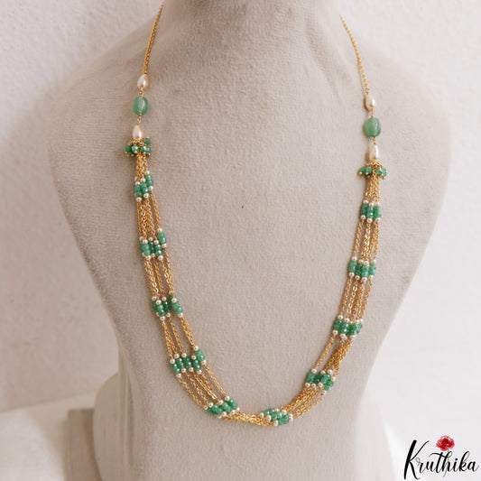 Elegant Multi Layered Pearl Bead Mala NC3208 (Available In 4 Colors)