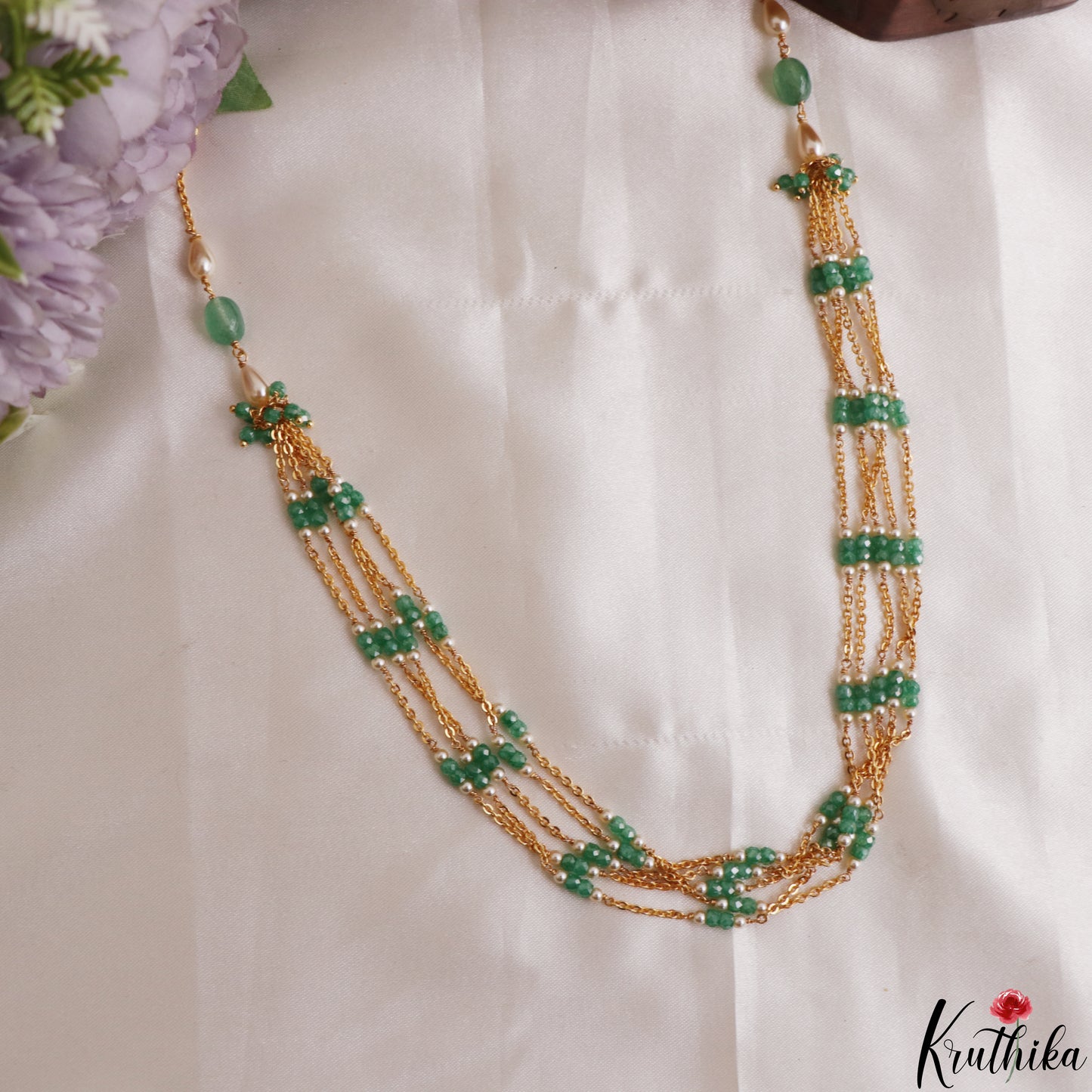Elegant Multi Layered Pearl Bead Mala NC3208 (Available In 4 Colors)