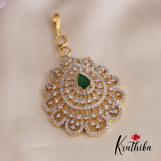 Trendy CZ Teardrop Motifs Maang Tikka MT322 (Available In 2 Colors)