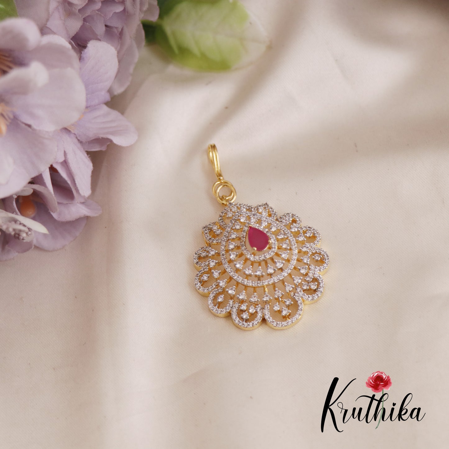 Trendy CZ Teardrop Motifs Maang Tikka MT322 (Available In 2 Colors)