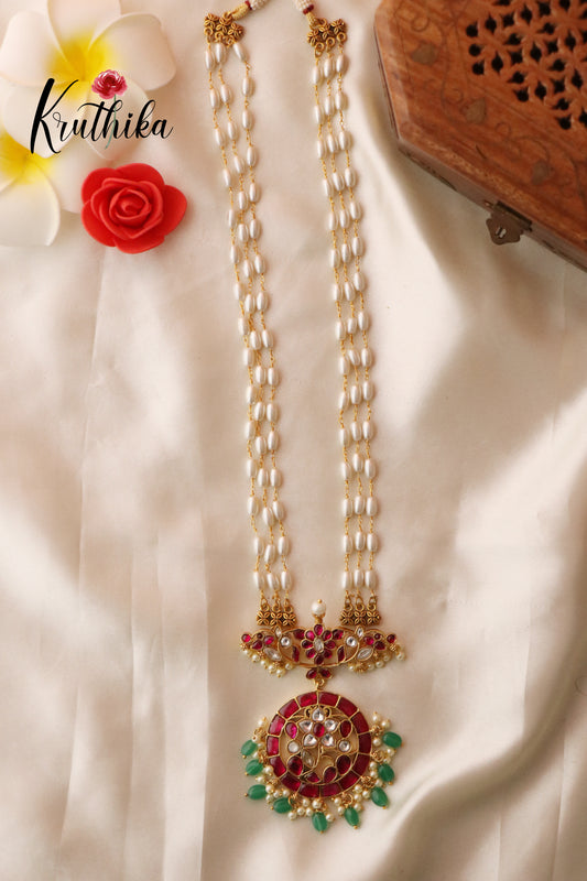 Jadau pearls maala LH248