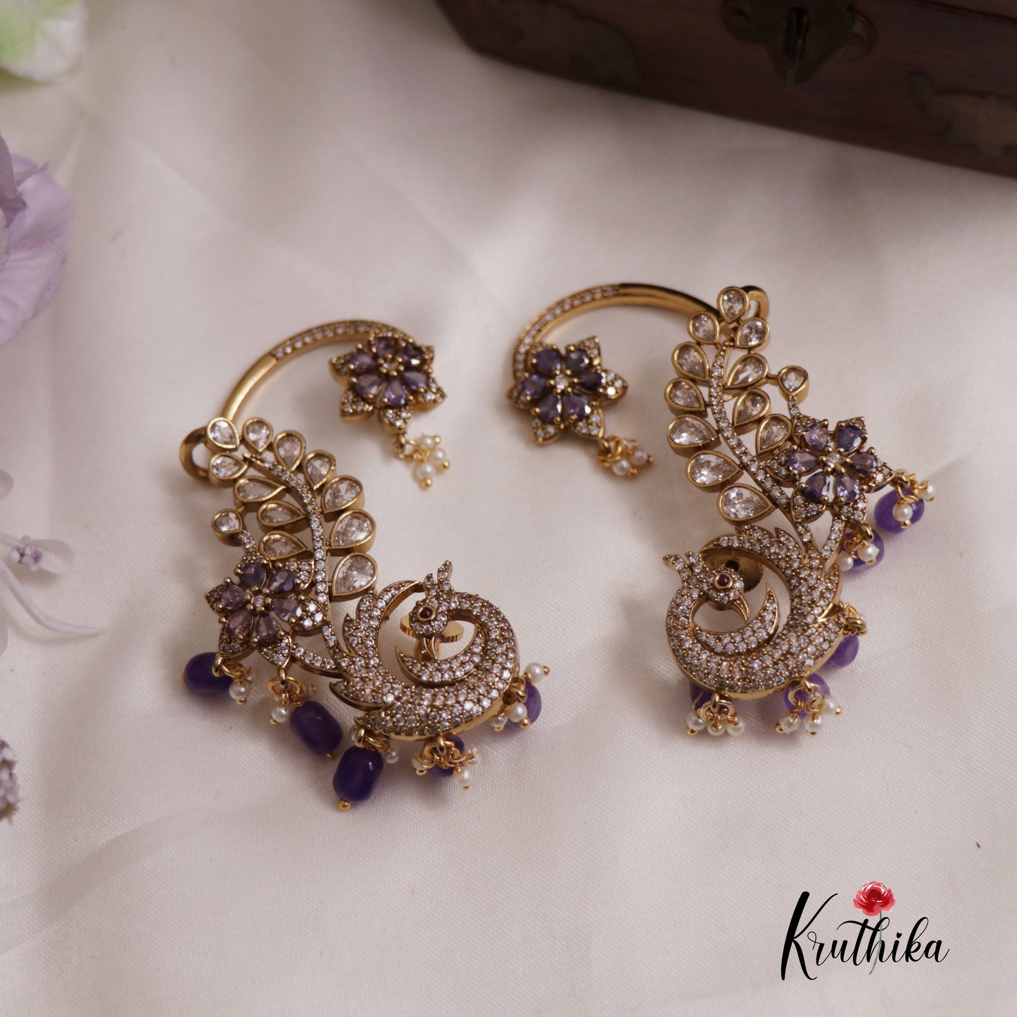 Glorious AD Peacock Ear Cuff E772 (Available In 5 Colours)