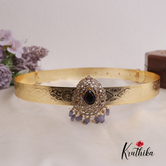 Beautiful AD Peacock Victorian Hip belt with Beads Drops V287 (Available in 3 Colours)